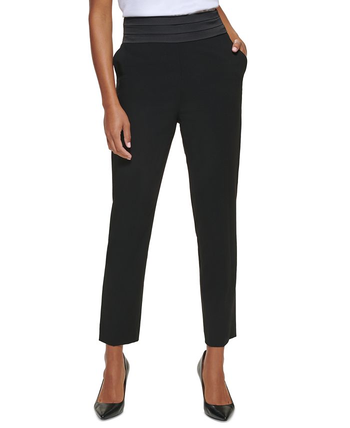 Calvin Klein Petite Tuxedo Ankle Pants & Reviews Wear to Work