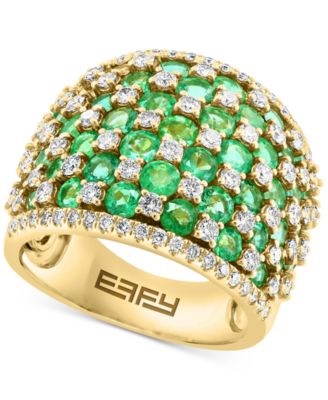 EFFY Collection - Emerald (3-3/4 ct. t.w.) & Diamond (1-1/5 ct. t.w.) Statement Ring in 14k Gold