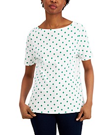 Cotton Dot-Print Top, Created for Macy's