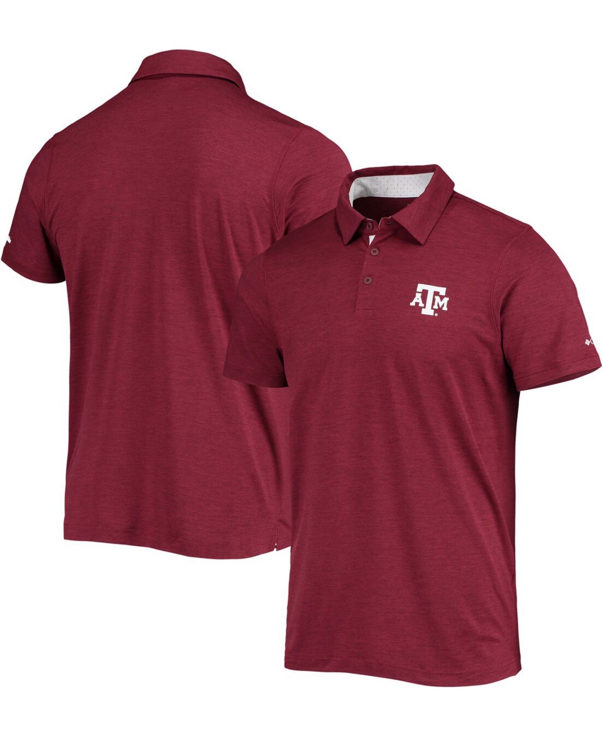 Men's Maroon Texas A&M Aggies Tech Trail Space-Dye Omni-Shade Polo Shirt - Tam Deep