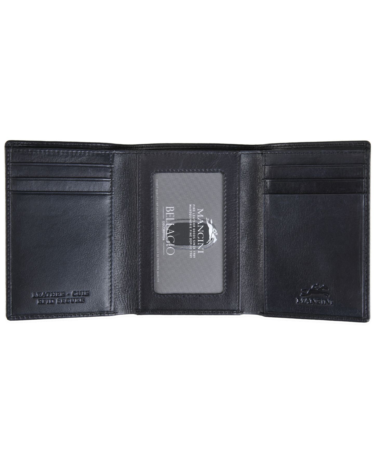 Мужской кошелёк Mancini Bellagio Collection Trifold Wallet, цвет: Чёрный — фото 3