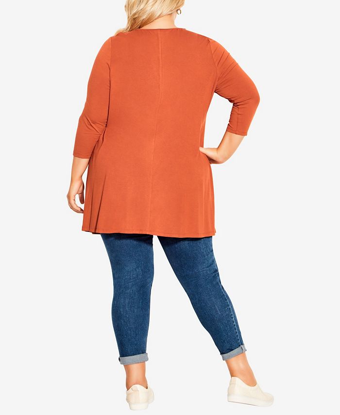 Avenue Plus Size Jordan Plain Tunic Top Macy's