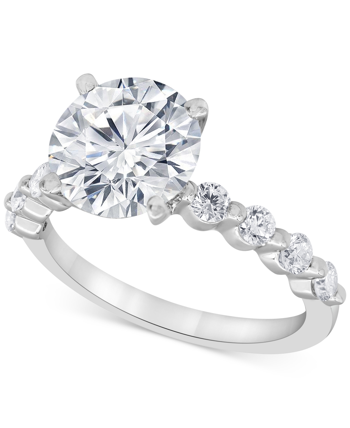 Badgley Mischka Certified Lab Grown Diamond Engagement Ring (3-1/2 ct. t.w.) in 14k White Gold