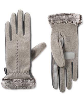 isotoner fur lined gloves