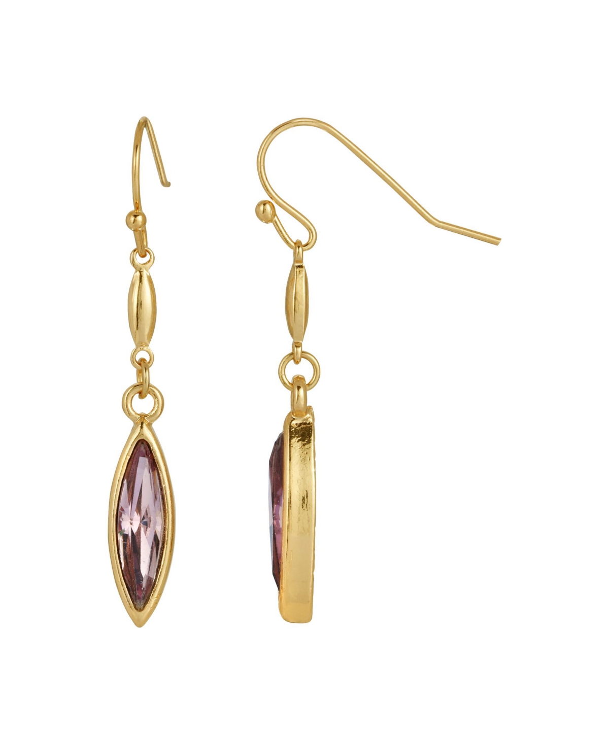2028 Gold-tone Drop Earrings In Purple