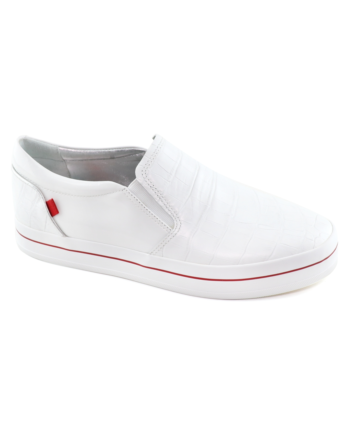 Women's Jamie Court Sneakers - White Croco