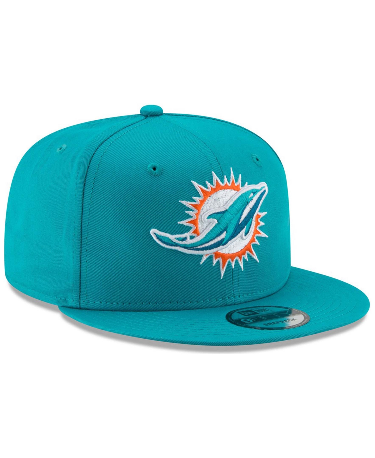 Shop New Era Men's Miami Dolphins Basic 9fifty Adjustable Snapback Cap In Turquoise