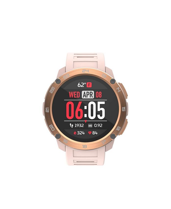 iTouch Unisex Explorer 3 Blush Silicone Strap Smartwatch 46.5 mm