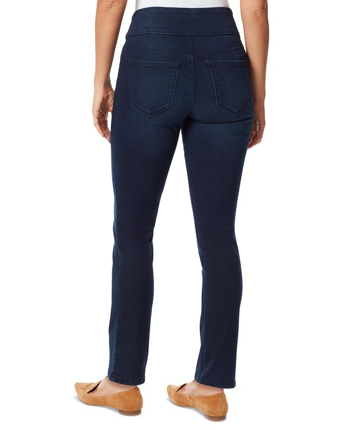 Gloria Vanderbilt Women's Amanda Pull-On Slim-Straight Jeans - Macy's