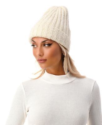 Women's Cozy Stretch Ribbed Knit Cuff Beanie