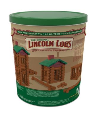 Lincoln Logs 100th Anniversary Tin. 111 Pieces
