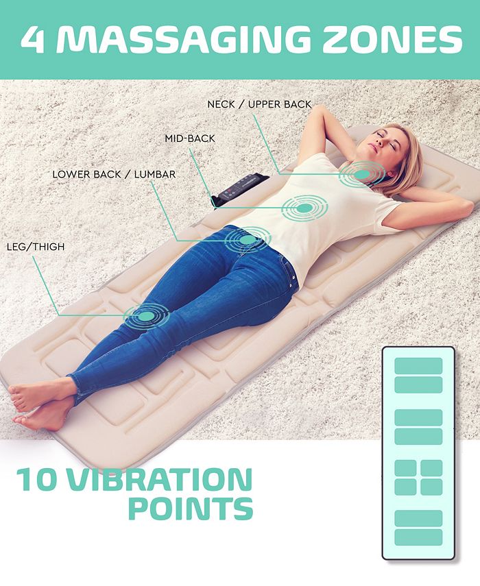 Belmint 10Motor Plush Massage Mat For FullBody Relief Features