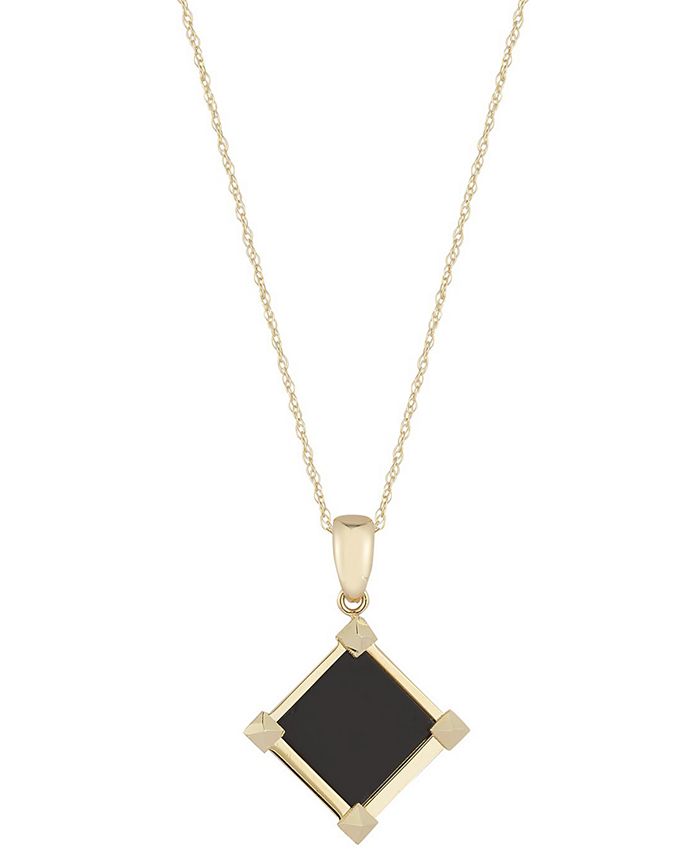 Macy's onyx necklace store