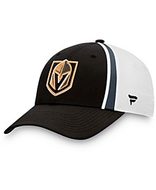 Men's Black and White Vegas Golden Knights Prep Squad Flex Hat