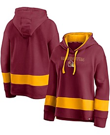 Women's Burgundy and Gold-Tone Washington Football Team Colors of Pride Colorblock Pullover Hoodie