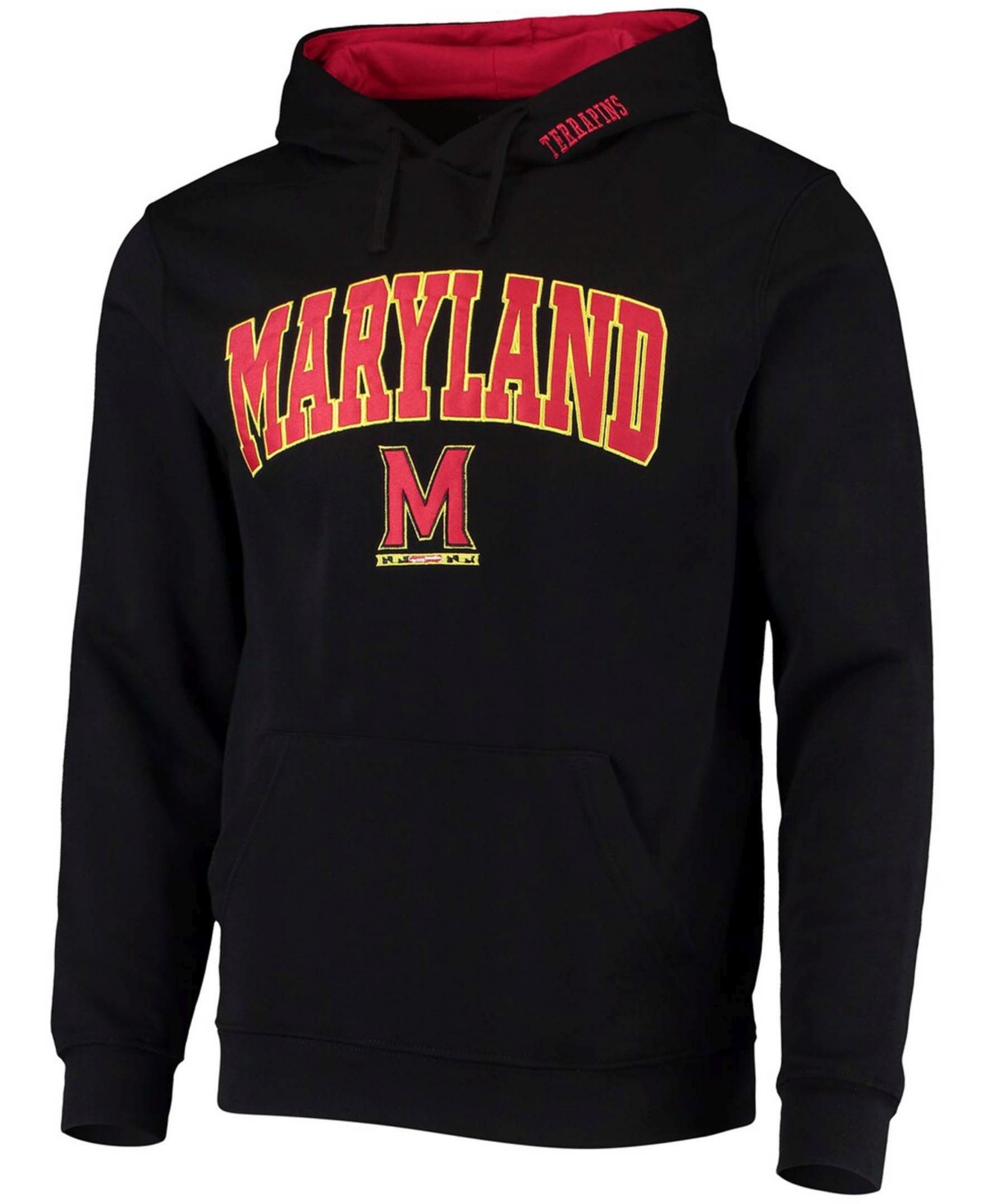 Shop Colosseum Men's Black Maryland Terrapins Arch Logo 3.0 Pullover Hoodie