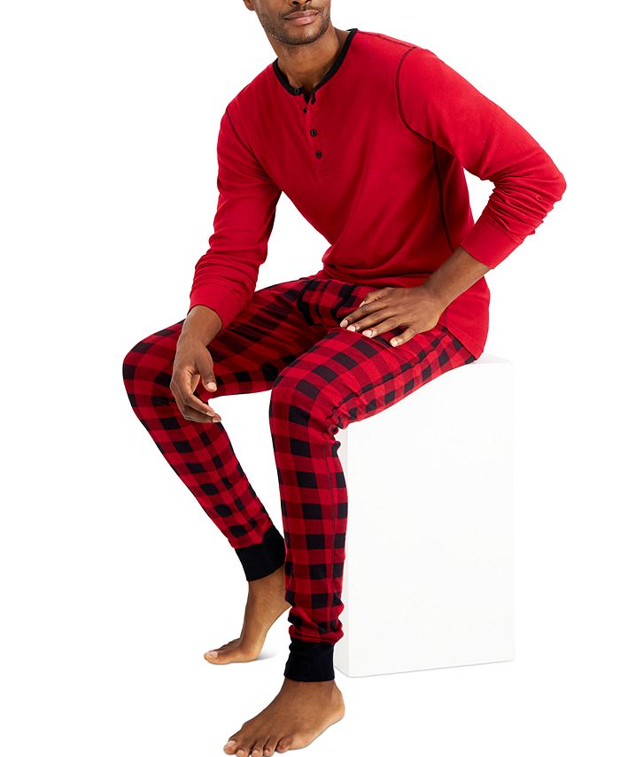 Hanes Men's Long John Sleep Pajamas, 2Piece Set Macy's