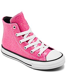 Little Girls Winter Glitter Chuck Taylor All Star High Top Casual Sneakers from Finish Line