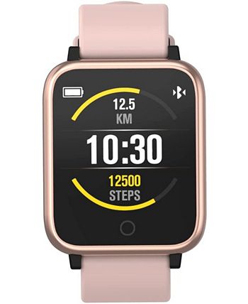 inden længe Forvirre Korn Q7 Unisex Fitness Tracker Blush Silicone Band Smartwatch with Gray  Interchangeable Straps, 44mm - Macy's