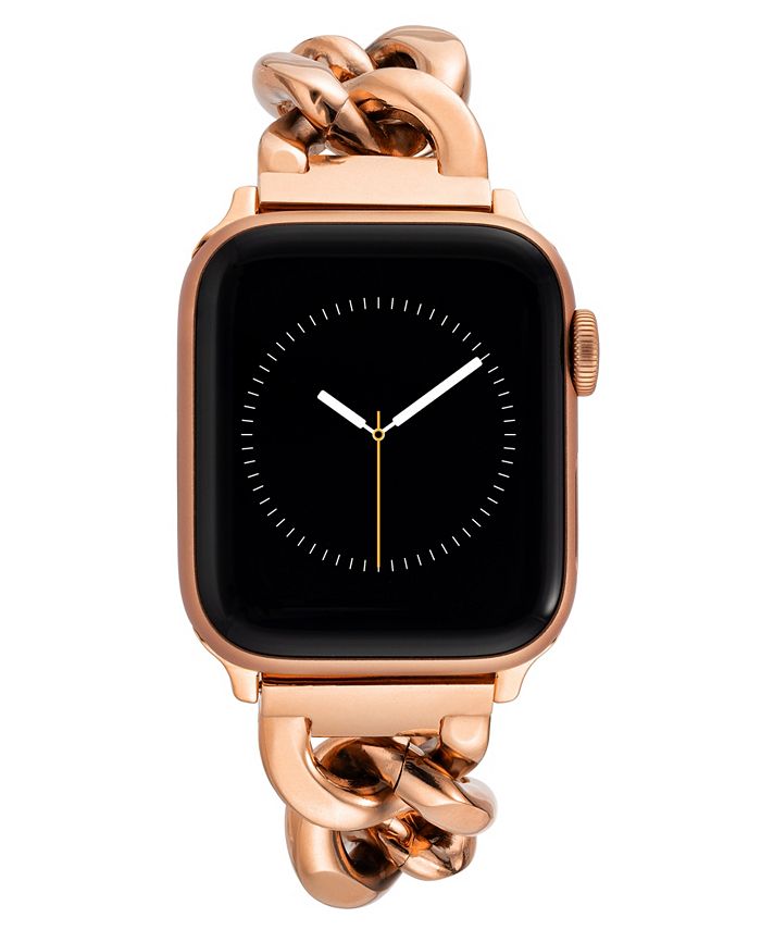 Strap for Apple Watches Rose Gold with Floral Link Bracelet Strap