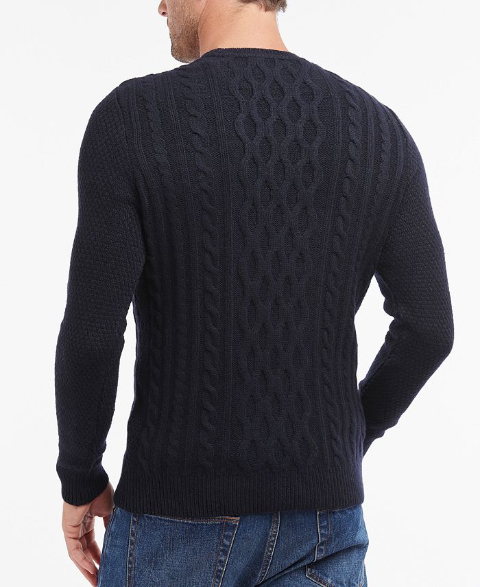 Barbour Men's Chunky Cable-Knit Sweater & Reviews - Sweaters - Men - Macy's