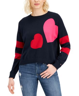 tommy hilfiger heart sweater