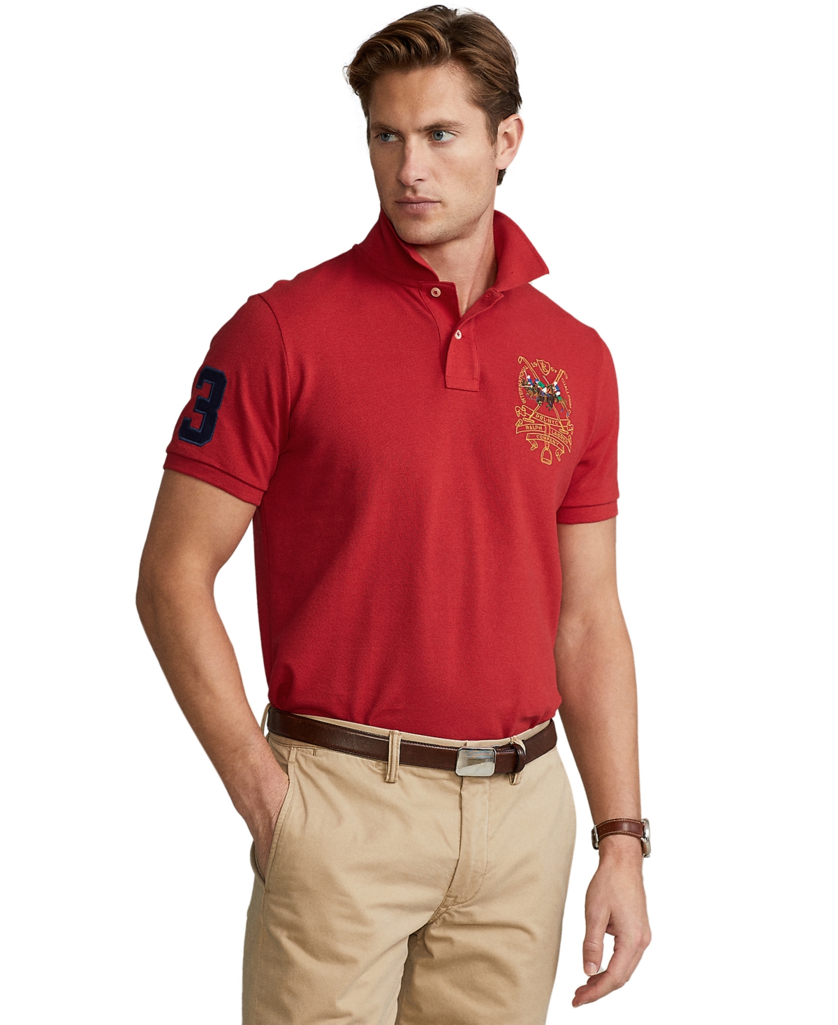 Polo Ralph Lauren Men's Custom Slim Fit Triple-Pony Polo Shirt & Reviews -  Casual Button-Down Shirts - Men - Macy's