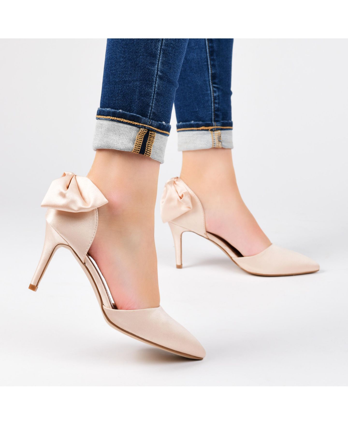 Женские туфли Journee Collection Tanzi Bow Stiletto, цвет: Угольный — фото 6