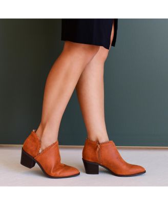 Women's Tessa Scalloped Block Heel Booties