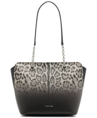 calvin klein leopard tote