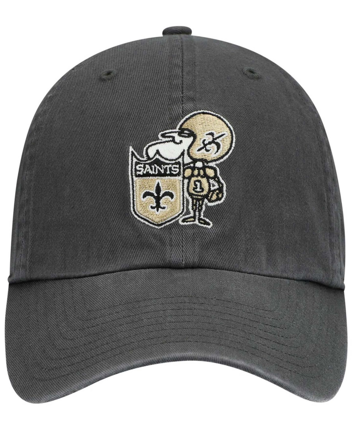 Мужская кепка '47 Brand Charcoal New Orleans Saints Clean Up Legacy Adjustable Hat — фото 3