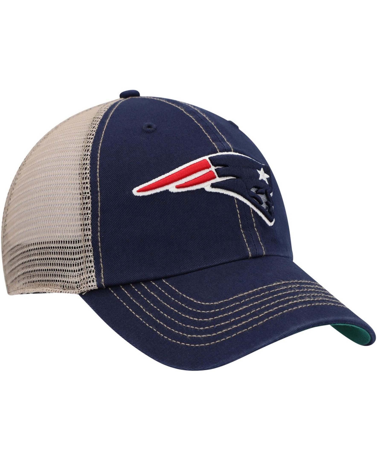 Men's Natural New England Patriots Trawler Trucker Clean Up Snapback Hat - Natural