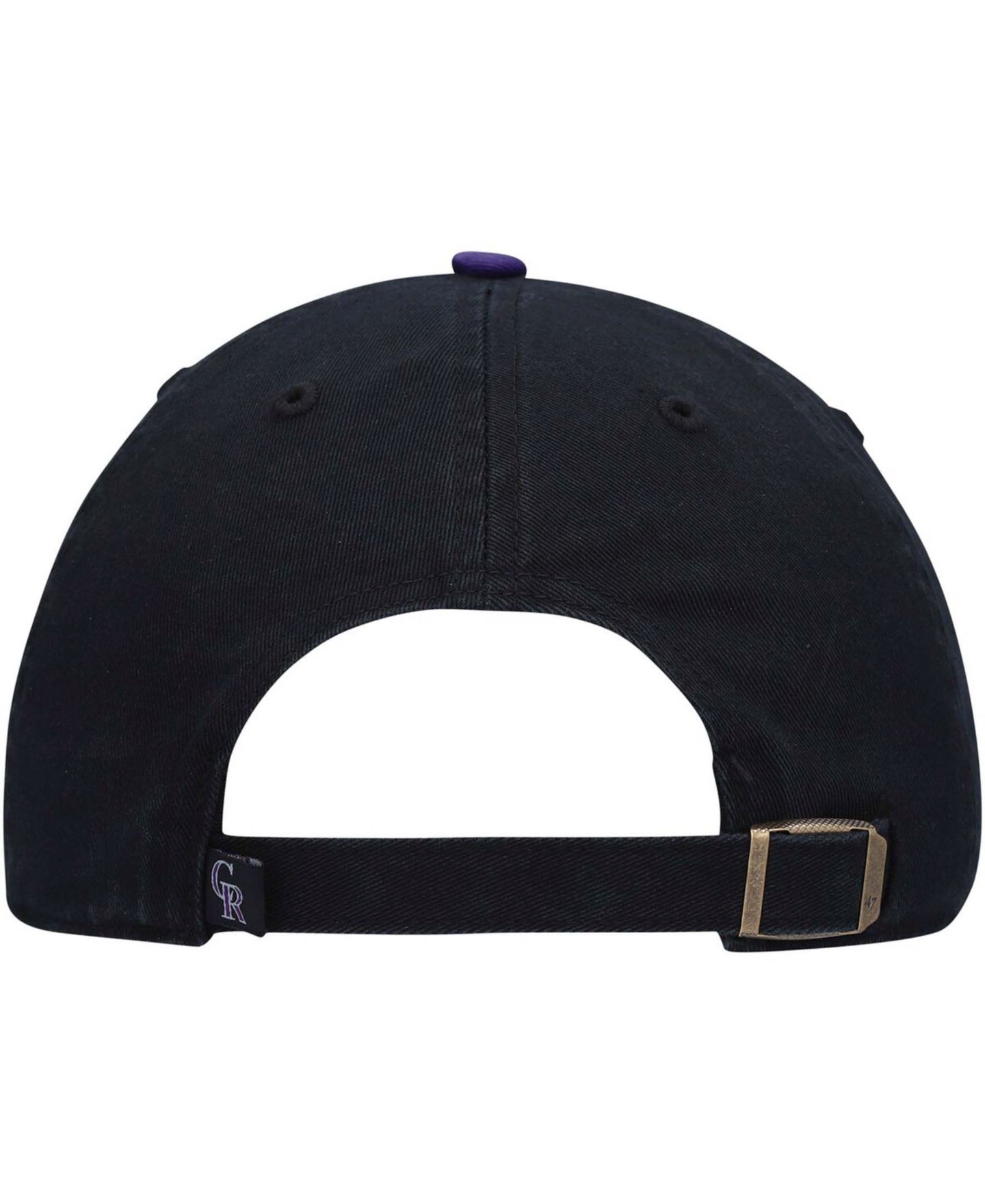 Мужская кепка '47 Brand Black Colorado Rockies Alternate Clean Up Adjustable Hat — фото 5