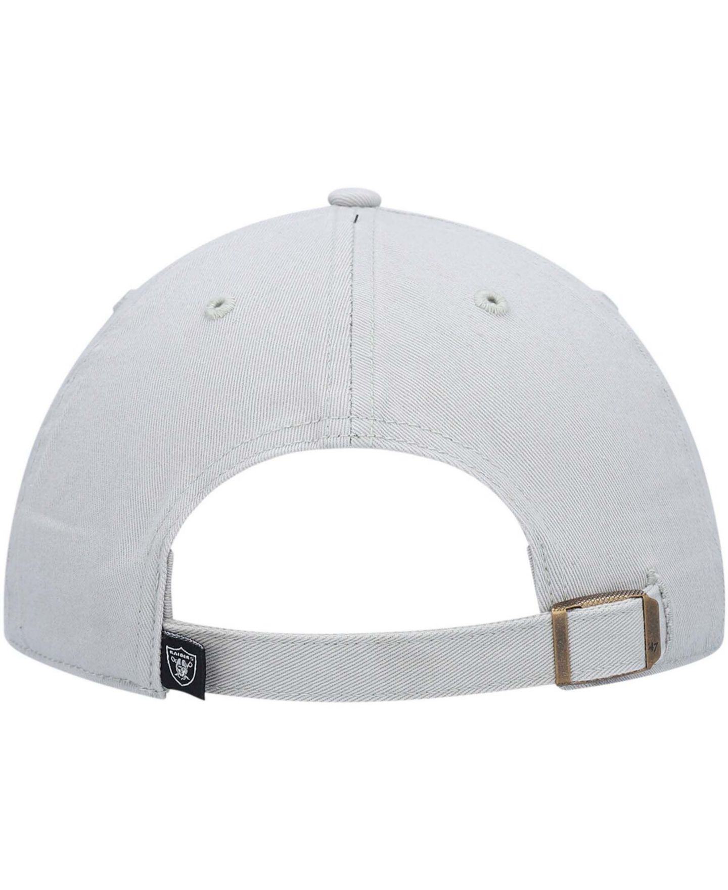 Мужская кепка '47 Brand Gray Las Vegas Raiders Secondary Clean Up Adjustable Hat — фото 5