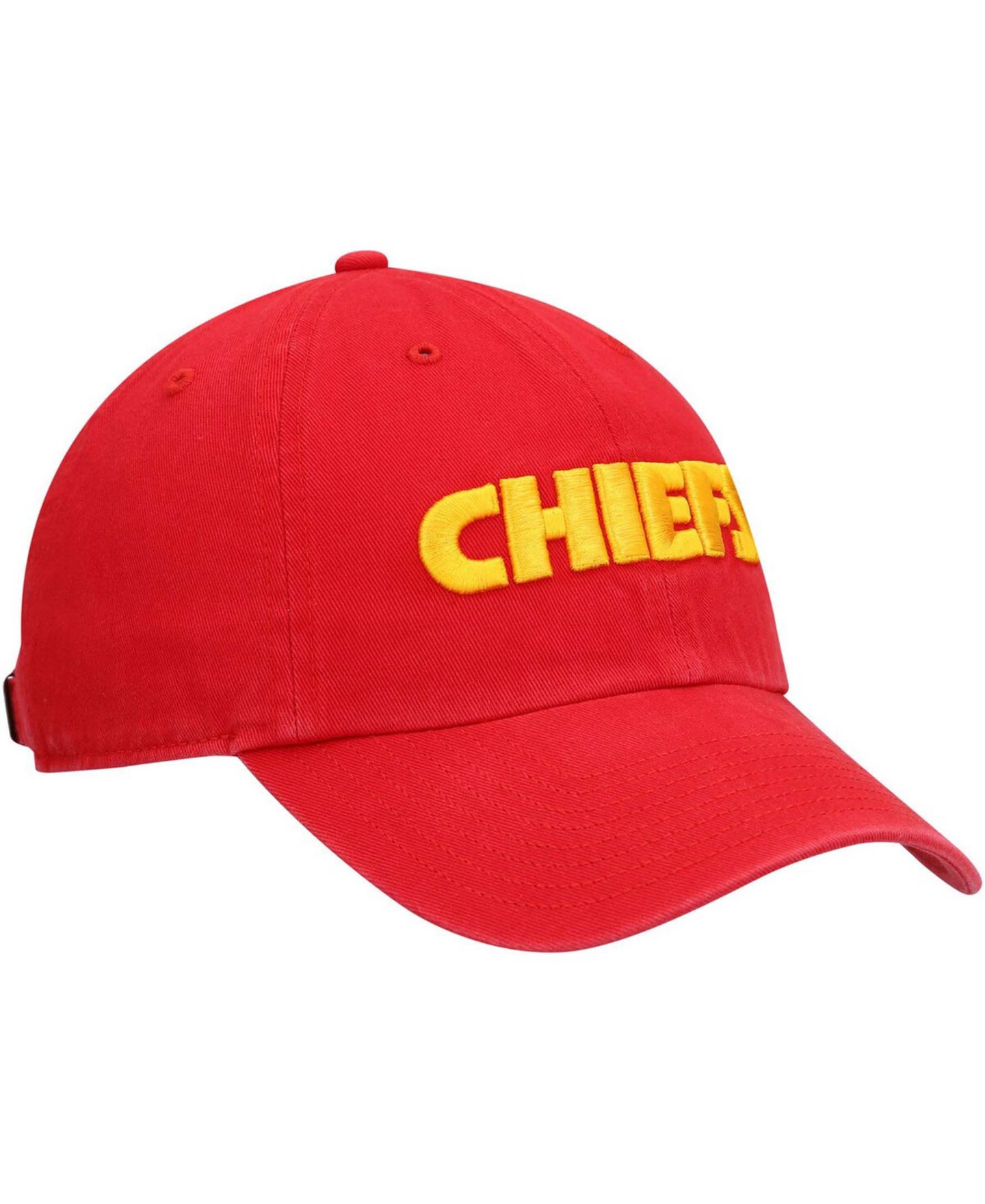 Мужская кепка '47 Brand Red Kansas City Chiefs Clean Up Script Adjustable Hat — фото 4