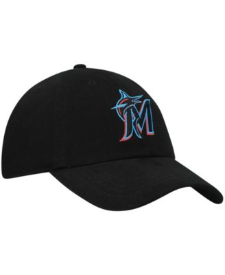 Women's Black Miami Marlins Team Miata Clean Up Adjustable Hat
