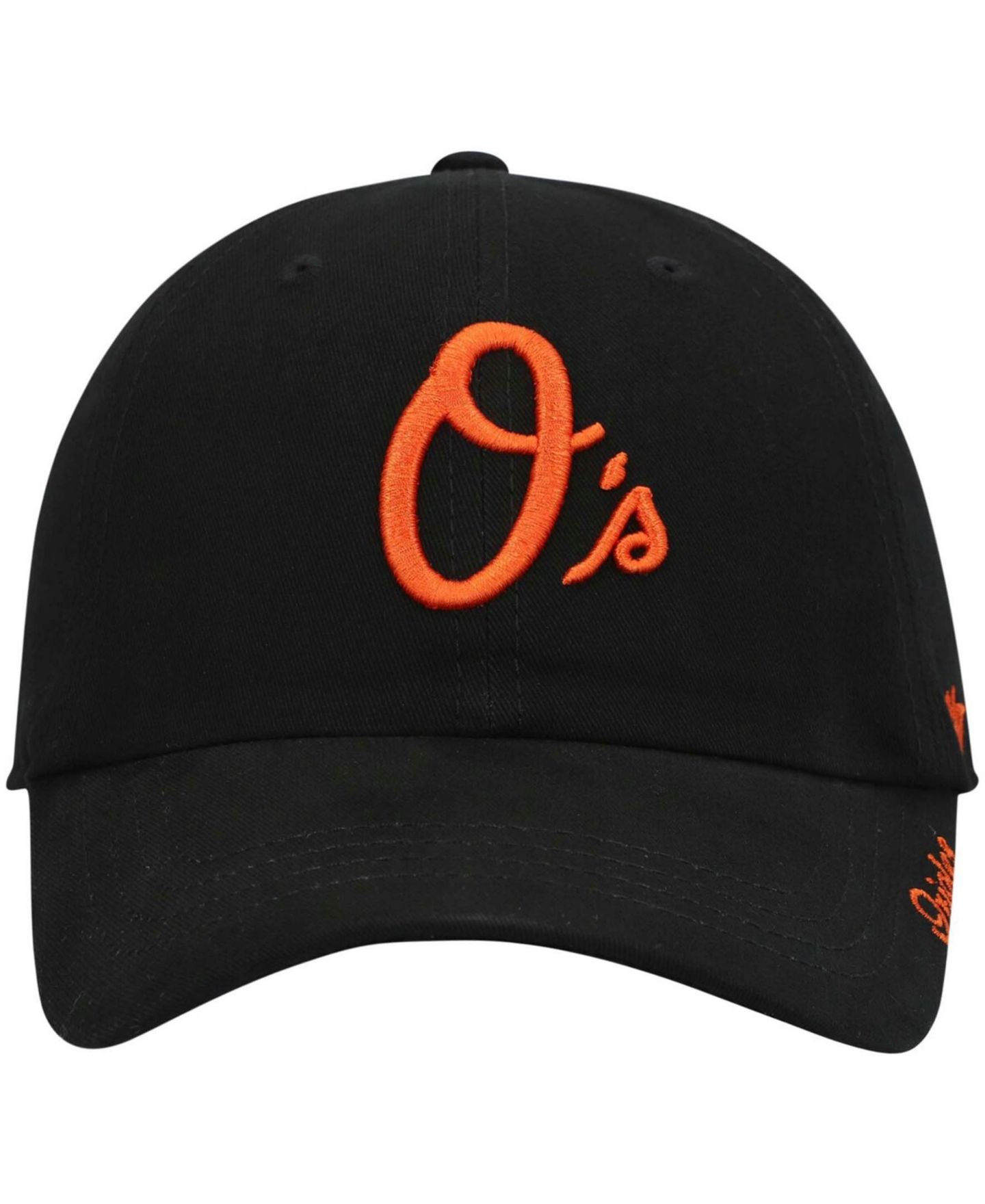 Женская кепка '47 Brand Black Baltimore Orioles Team Miata Clean Up Adjustable Hat — фото 3