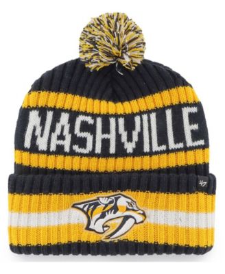 Men's Navy Nashville Predators Bering Cuffed Knit Hat with Pom