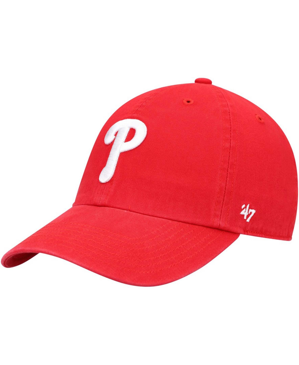 47 Brand Kids' Boys Red Philadelphia Phillies Team Logo Clean Up Adjustable Hat