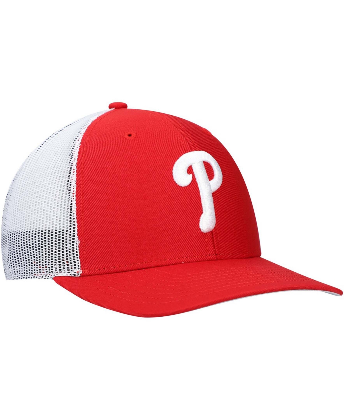 Men's White Philadelphia Phillies Primary Logo Trucker Snapback Hat - White