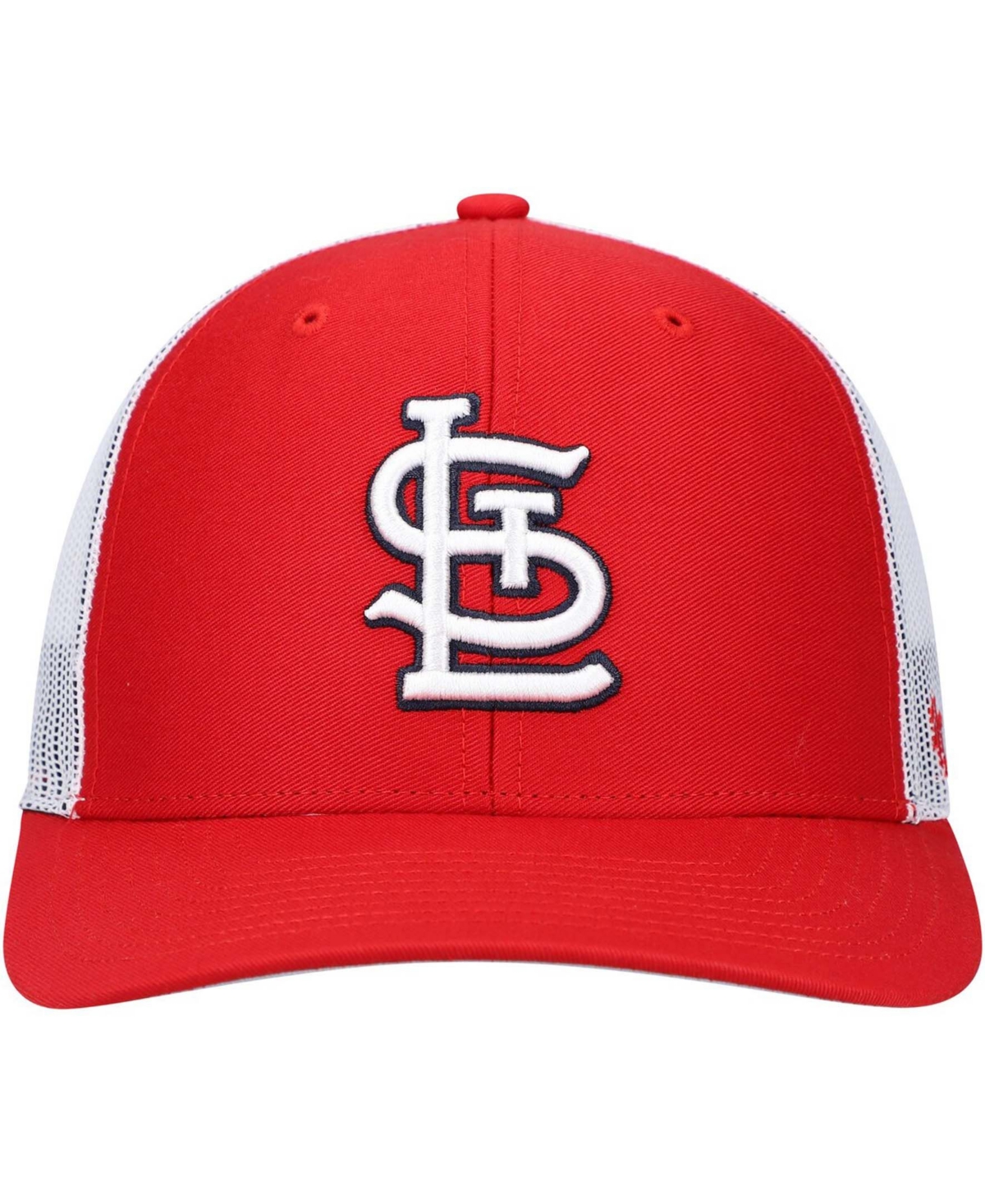 47 Brand Men's Red, White St. Louis Cardinals Primary Logo Trucker Snapback Hat In Red,white