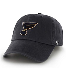 Men's Navy St. Louis Blues Primary Logo Clean Up Adjustable Hat