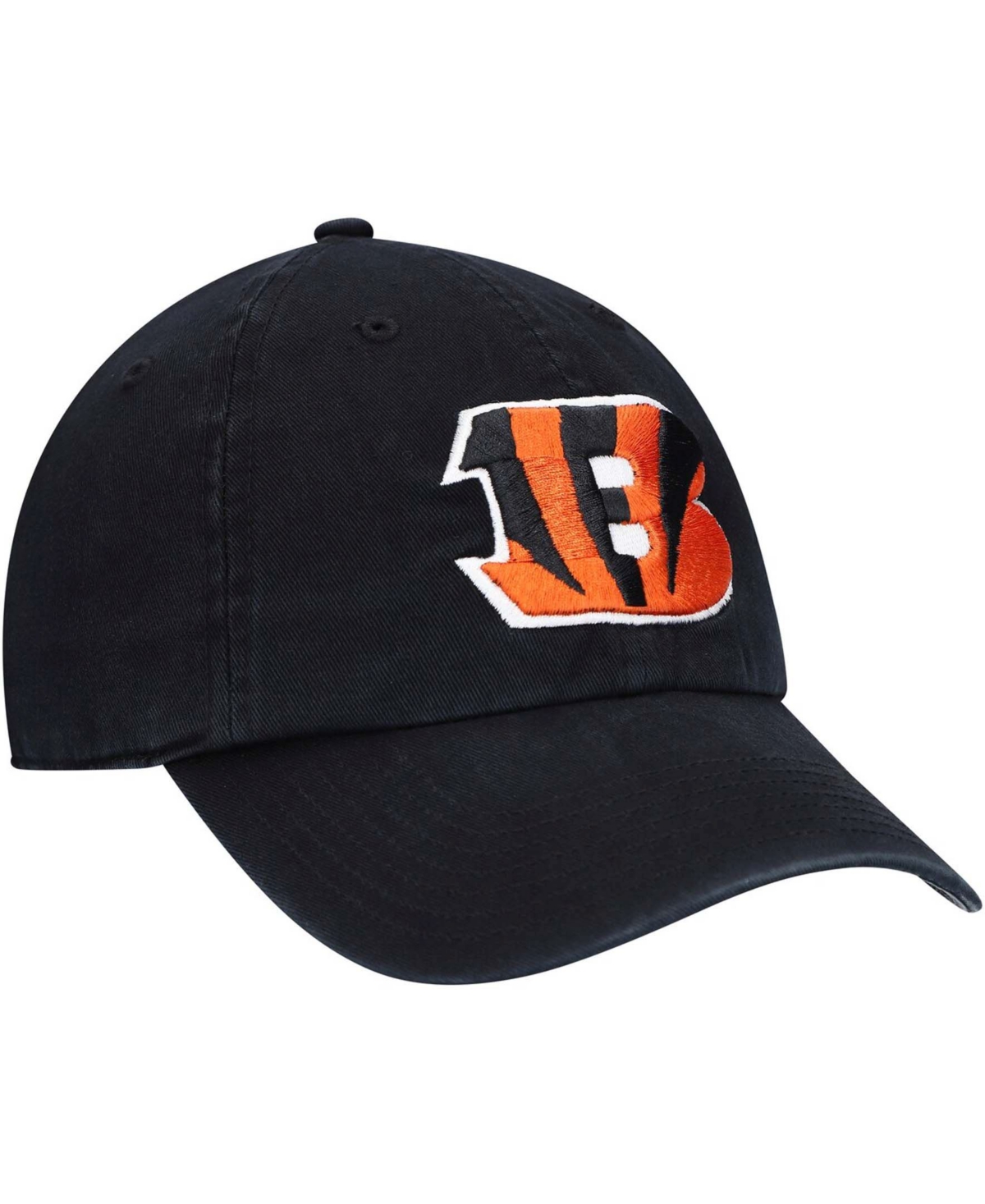 47 Brand Boys Black Cincinnati Bengals Logo Clean Up Adjustable Hat In Black