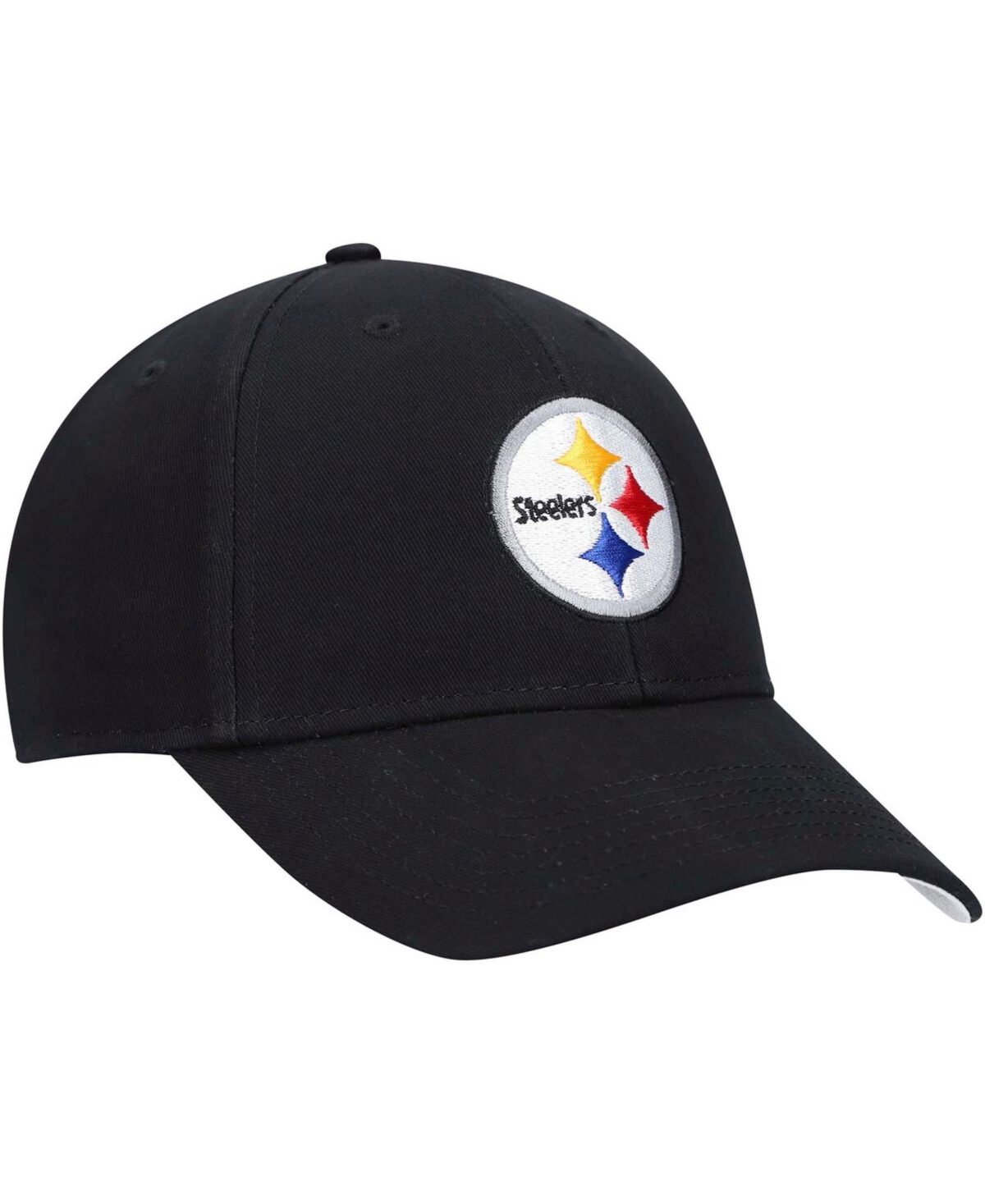 47 Brand Boys Black Pittsburgh Steelers Basic Mvp Adjustable Hat In Black