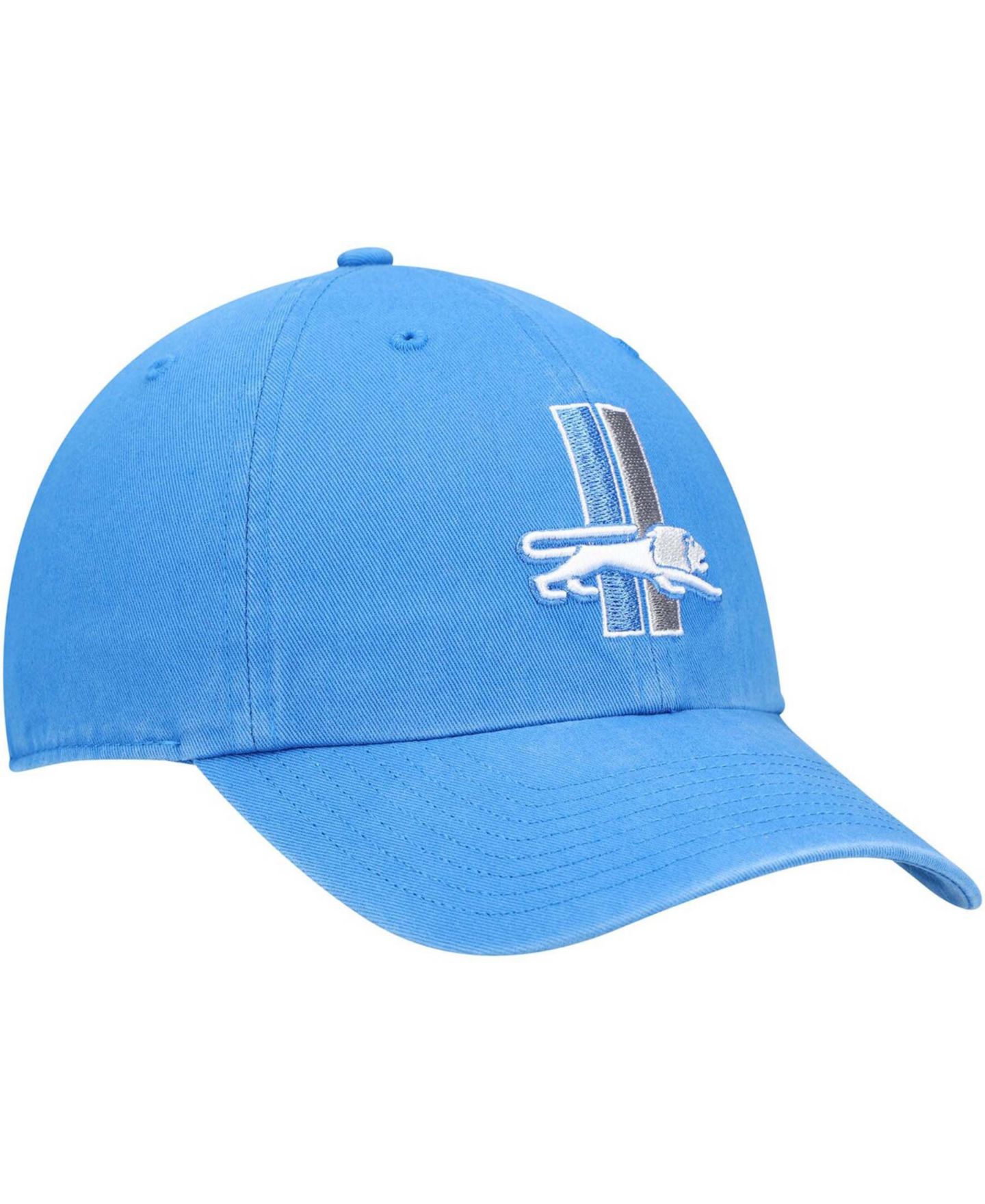 Мужская кепка '47 Brand Blue Detroit Lions Clean Up Legacy Adjustable Hat — фото 4