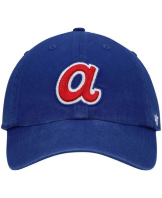 Men's Royal Atlanta Braves 1972 Logo Cooperstown Collection Clean Up Adjustable Hat