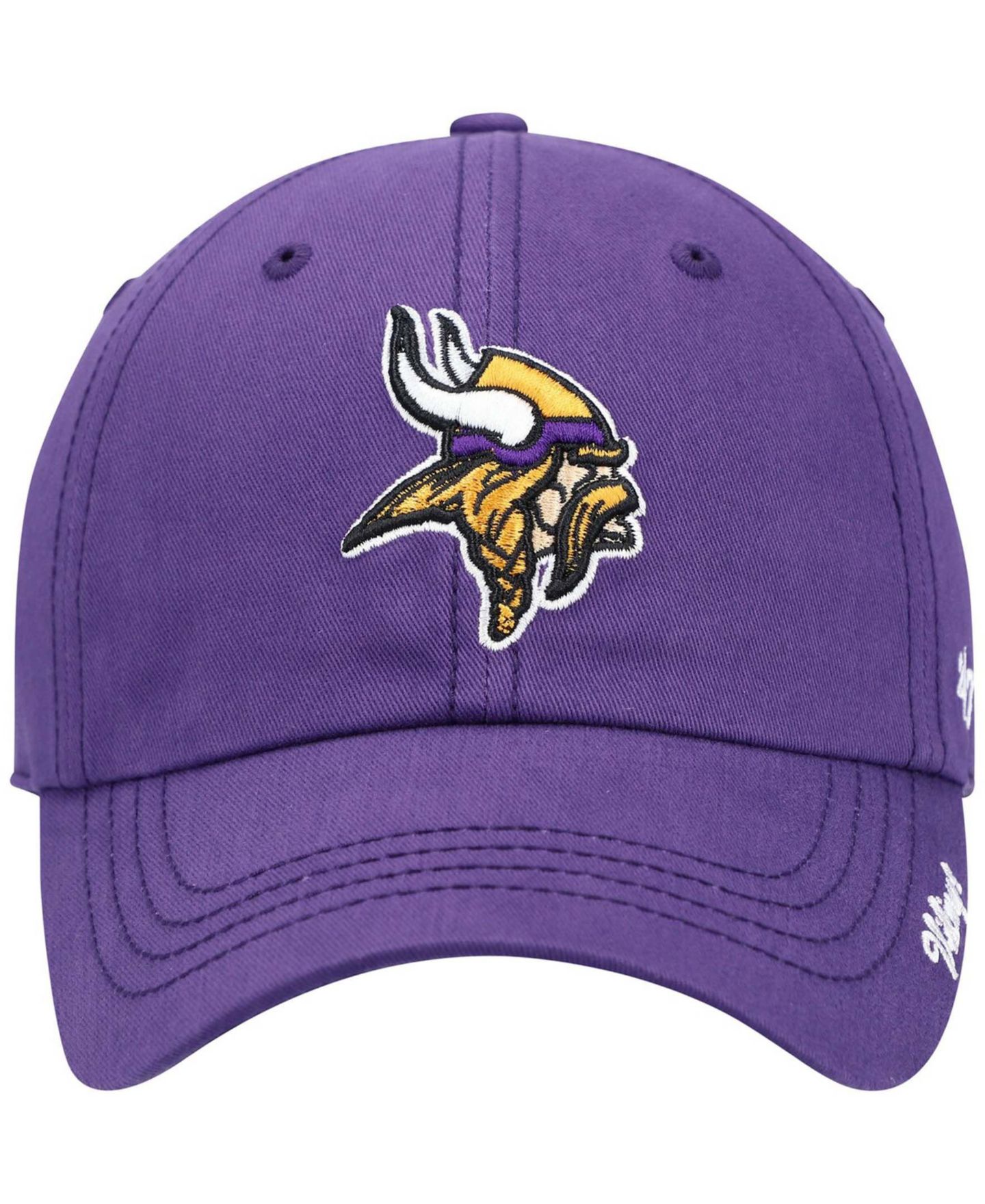 Женская кепка '47 Brand Purple Minnesota Vikings Miata Clean Up Primary Adjustable Hat — фото 3