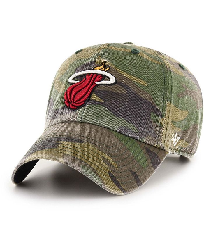 '47 Brand Men's Camo Miami Heat Clean Up Adjustable Hat Macy's
