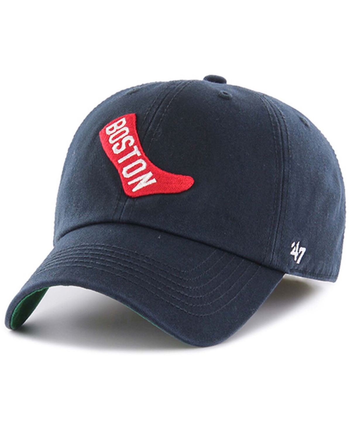Shop 47 Brand Men's Navy Boston Red Sox Cooperstown Collection Franchise Logo Fitted Hat