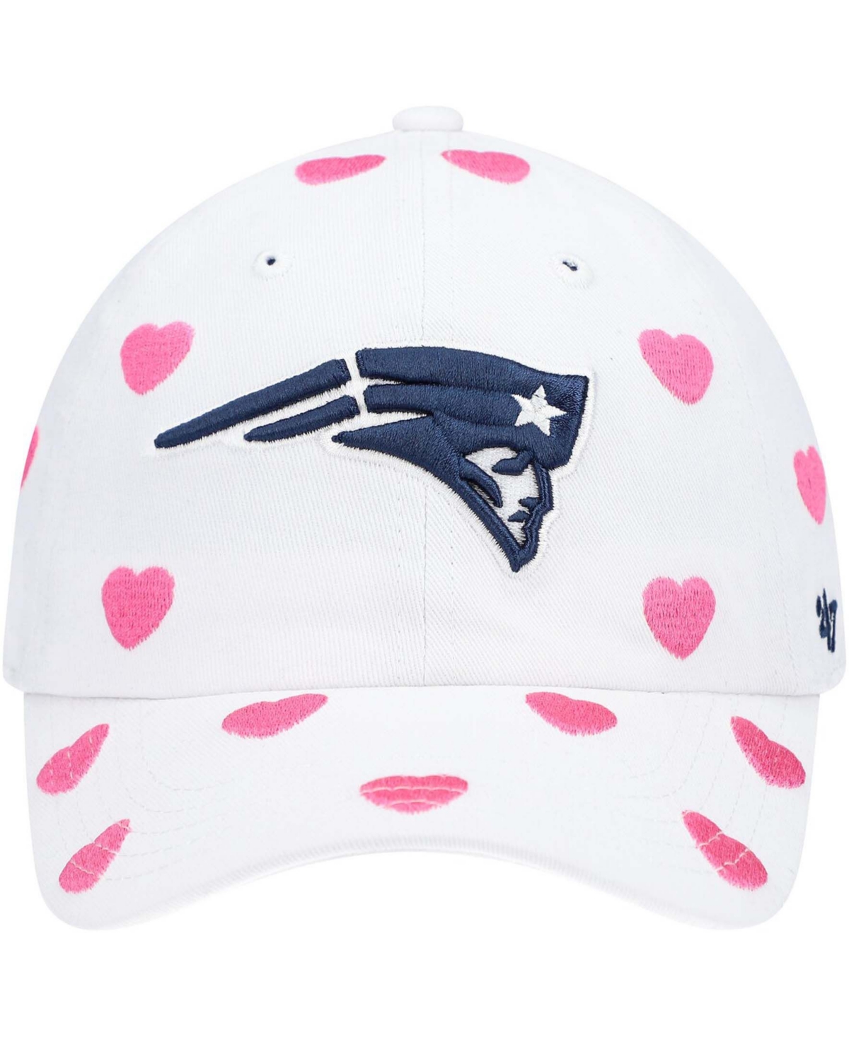 Shop 47 Brand Little Girls White New England Patriots Surprise Clean Up Adjustable Hat
